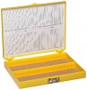 Caja PP amarilla para 100 Portaobjetos Heathrow