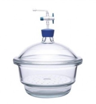 Desecador de vidrio con vacío 250mm  Isolab