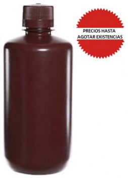 Frasco redondo HDPE ambar 1L NALGENE