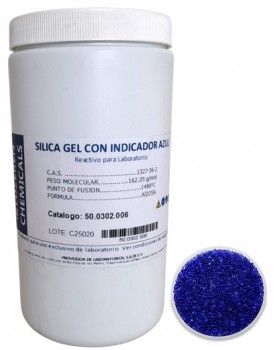 Silicagel con indicador azul 3-5mm de 1kg Luzeren