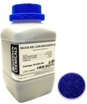 Silicagel con indicador azul 3-5mm de 1kg LUZEREN CHEMICALS