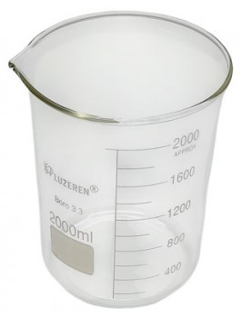 Vaso de vidrio boro 3.3 de 2L 2 paq. Luzeren
