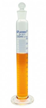 Probeta de vidrio con tapon 250ml Luzeren