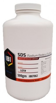 SDS : DODECIL SULFATO 500g IBI Scientific