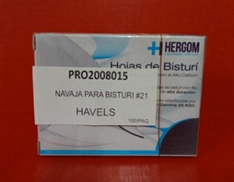 Navaja para bisturi #21 Importacion