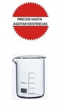 Vaso de vidrio boro graduado 600ml TECHNOSKLO