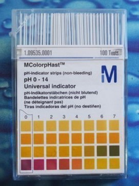 Tiras para determinación de pH rango 0 - 14 x 100u. Merck